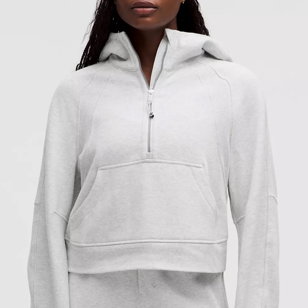 Lululemon Scuba Half-Zip Hoodie XS/S heathered Core Ultra Light Grey